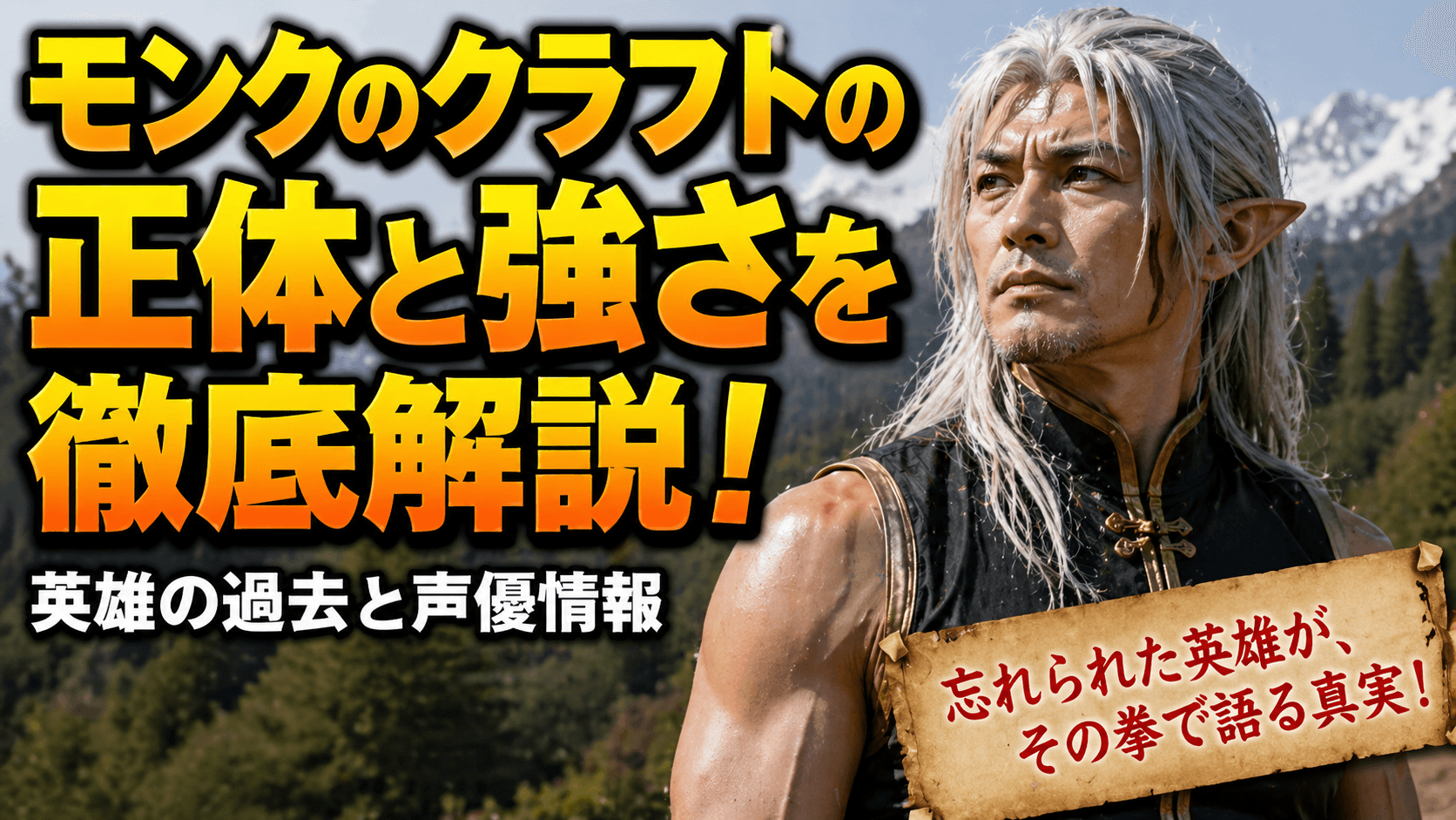 モンクのクラフトの正体と強さを徹底解説！英雄の過去と声優情報