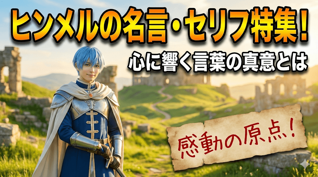 ヒンメルの名言・セリフ特集！心に響く言葉の真意とは