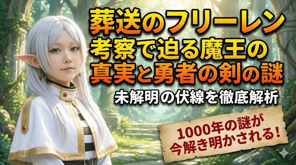 葬送のフリーレン 考察で迫る魔王の真実と勇者の剣の謎