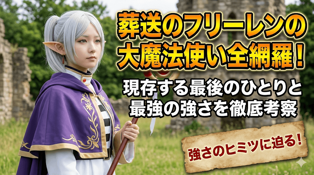 葬送のフリーレンの大魔法使い全網羅！現存する最後のひとりと最強の強さを徹底考察