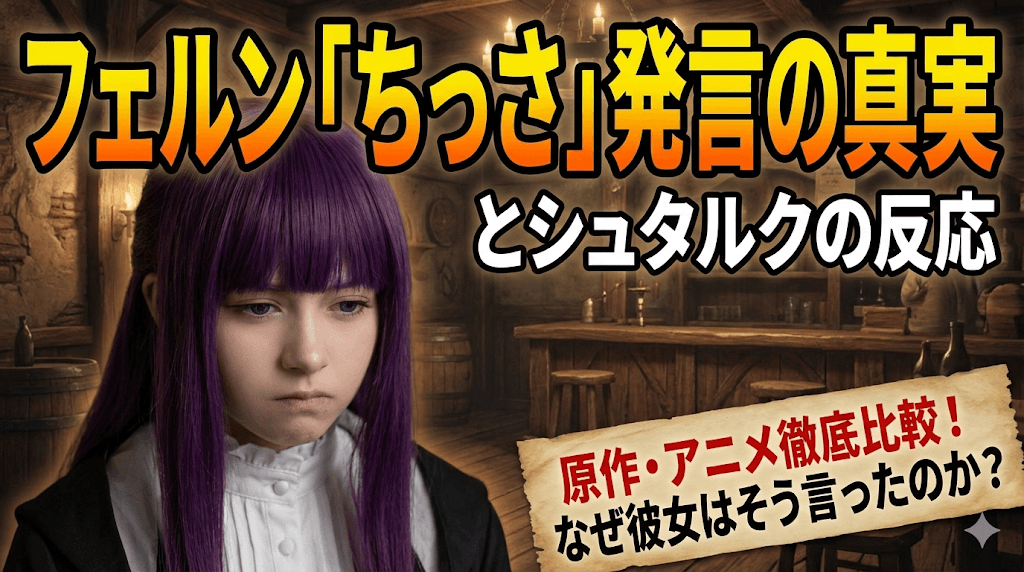 『葬送のフリーレン』フェルン「ちっさ」発言の真実とシュタルクの反応