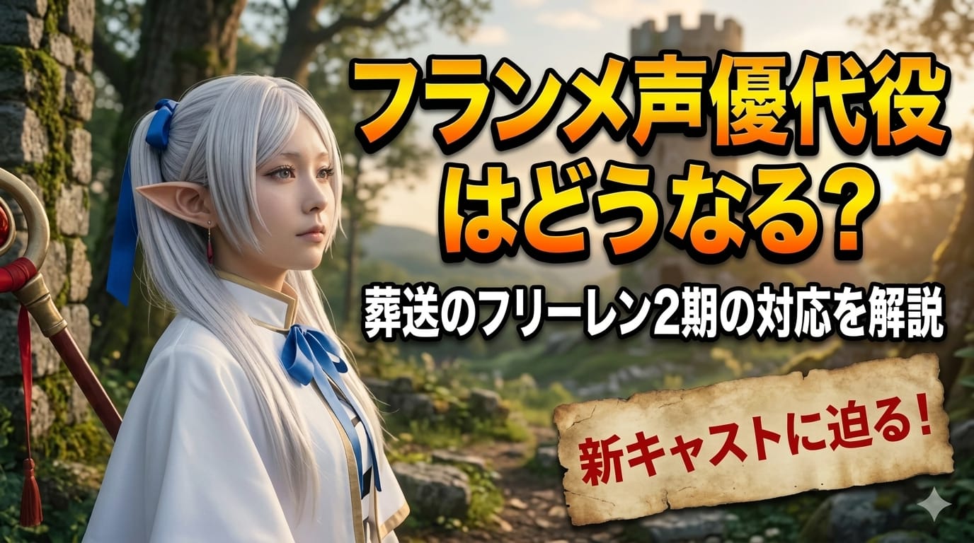 フランメ声優代役はどうなる？葬送のフリーレン2期の対応を解説