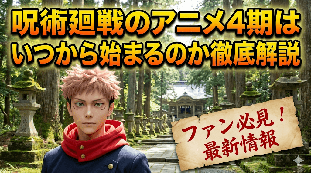 呪術廻戦のアニメ4期はいつから始まるのか徹底解説