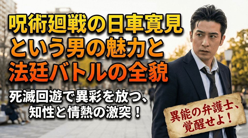 呪術廻戦の日車寛見という男の魅力と法廷バトルの全貌