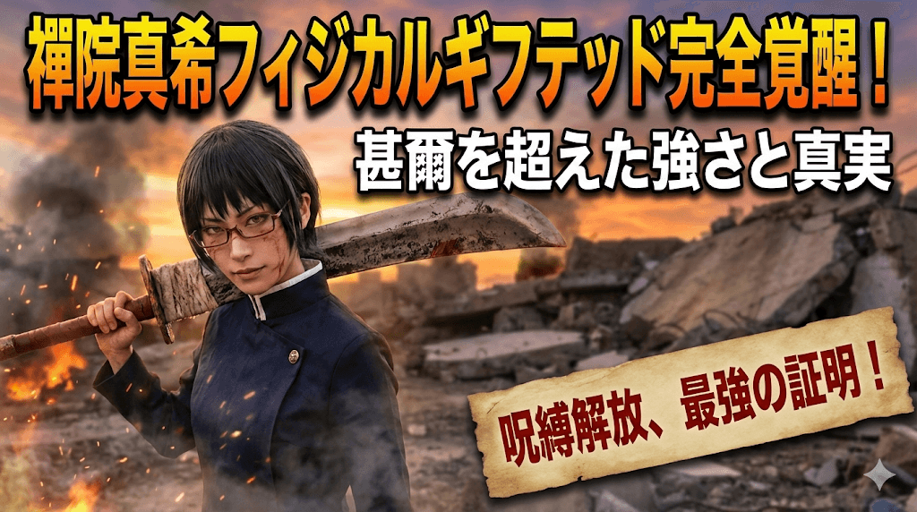 禪院真希フィジカルギフテッド完全覚醒！甚爾を超えた強さと真実