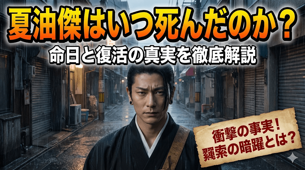 夏油傑はいつ死んだのか？命日と復活の真実を徹底解説