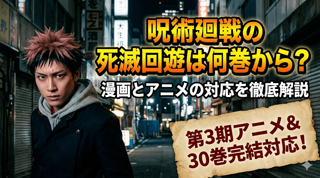 呪術廻戦の死滅回遊は何巻から？漫画とアニメの対応を徹底解説
