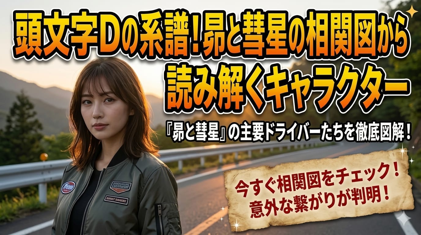 頭文字Dの系譜！昴と彗星の相関図から読み解くキャラクター