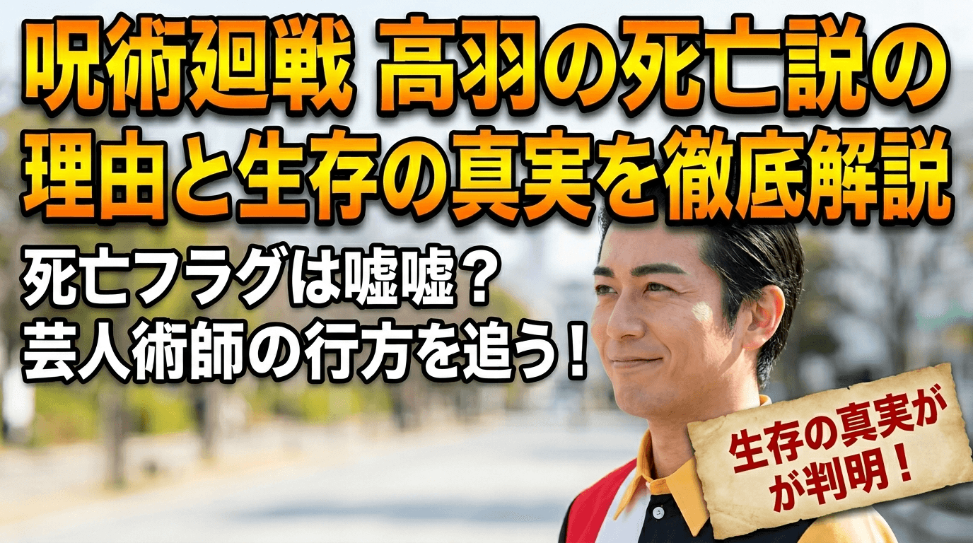 呪術廻戦で高羽の死亡説が流れた理由と生存の真相を徹底解説