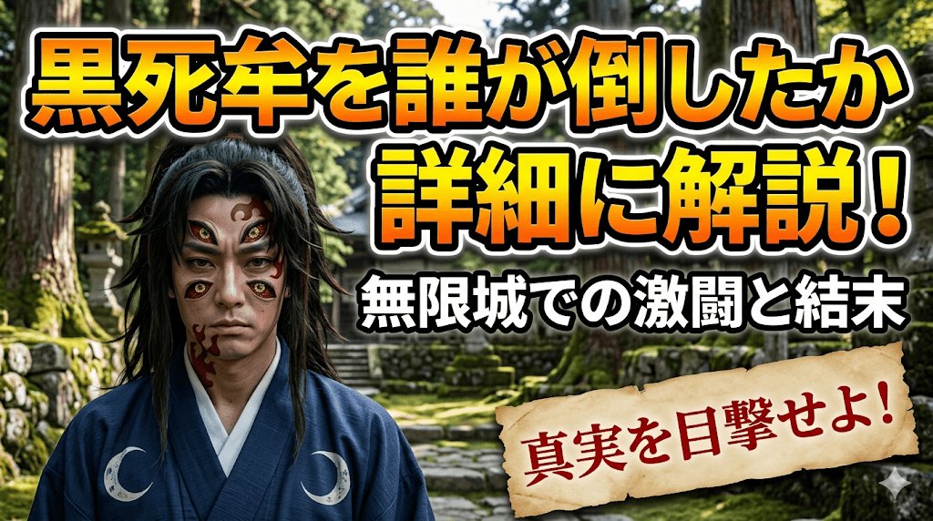 黒死牟を誰が倒したか詳細に解説！無限城での激闘と結末
