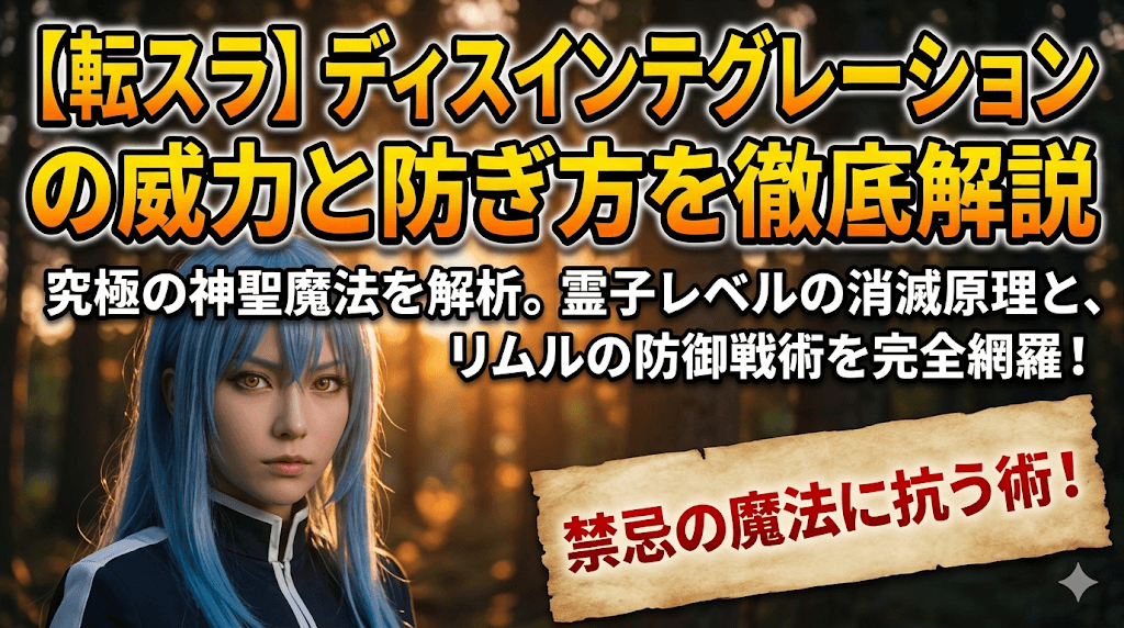 【転スラ】ディスインテグレーションの威力と防ぎ方を徹底解説