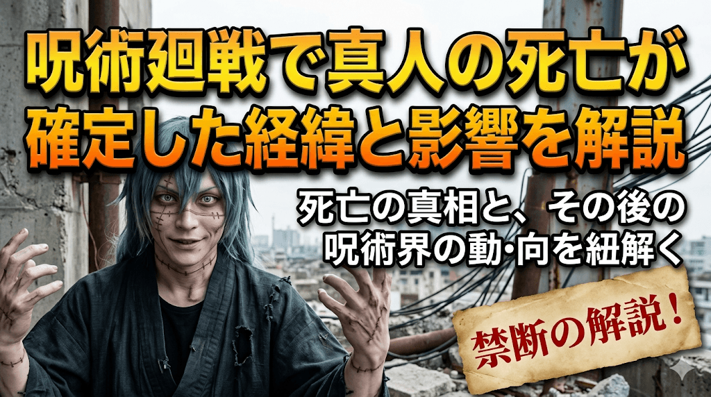 呪術廻戦で真人の死亡が確定した経緯と影響を解説