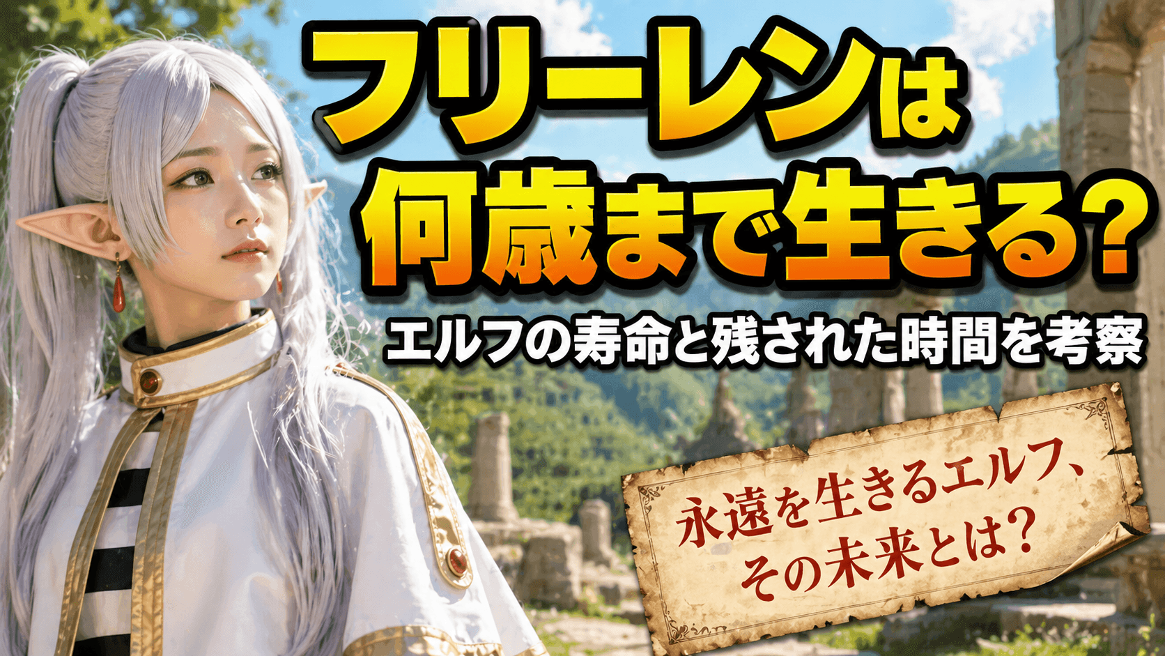 フリーレンは何歳まで生きる？エルフの寿命と残された時間を考察