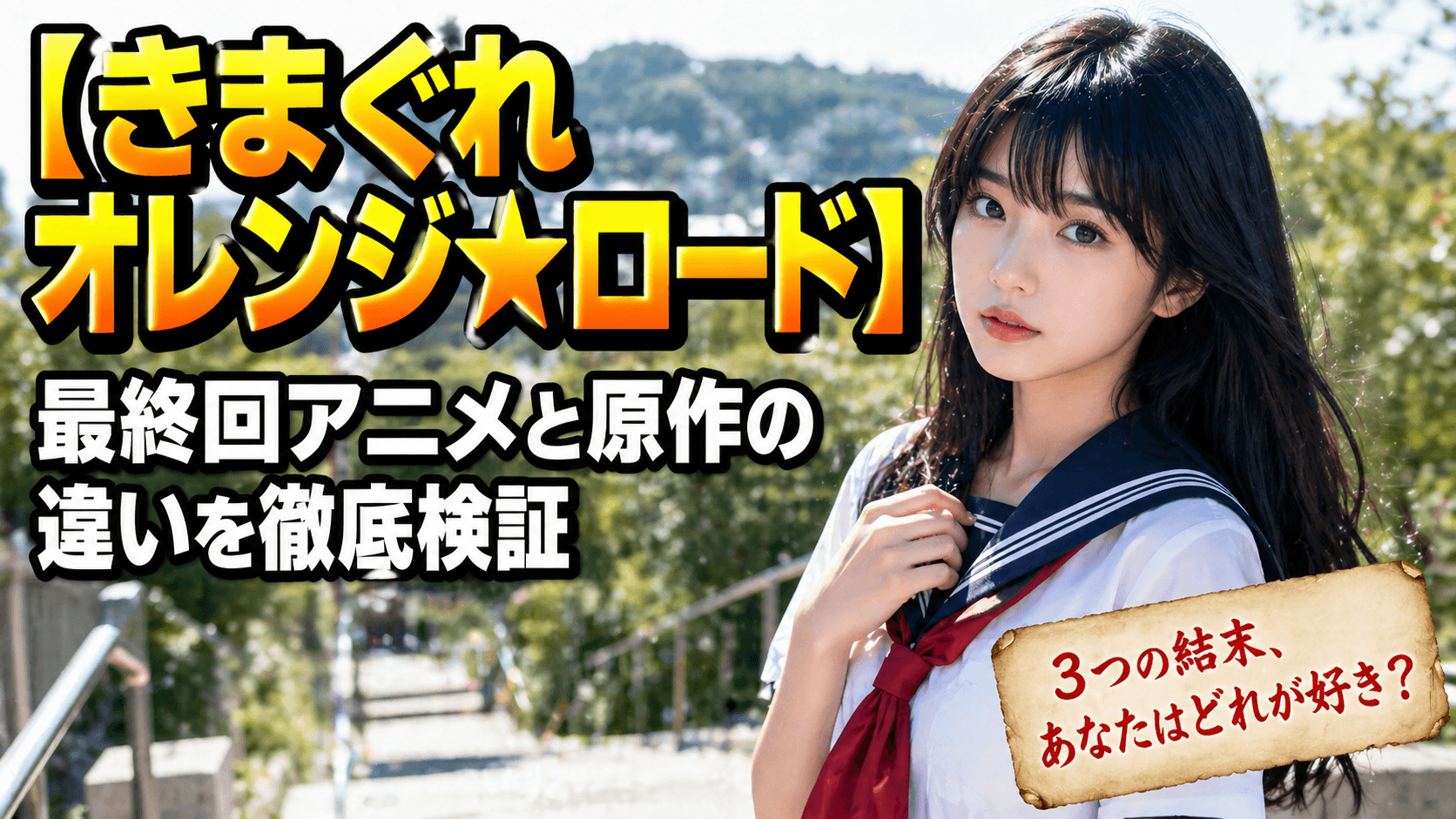 【きまぐれオレンジ☆ロード】最終回アニメと原作の違いを徹底検証