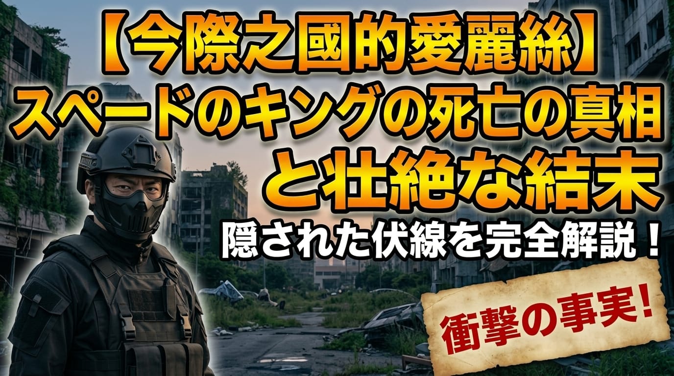 【今際の国のアリス】スペードのキングの死亡の真相と壮絶な結末