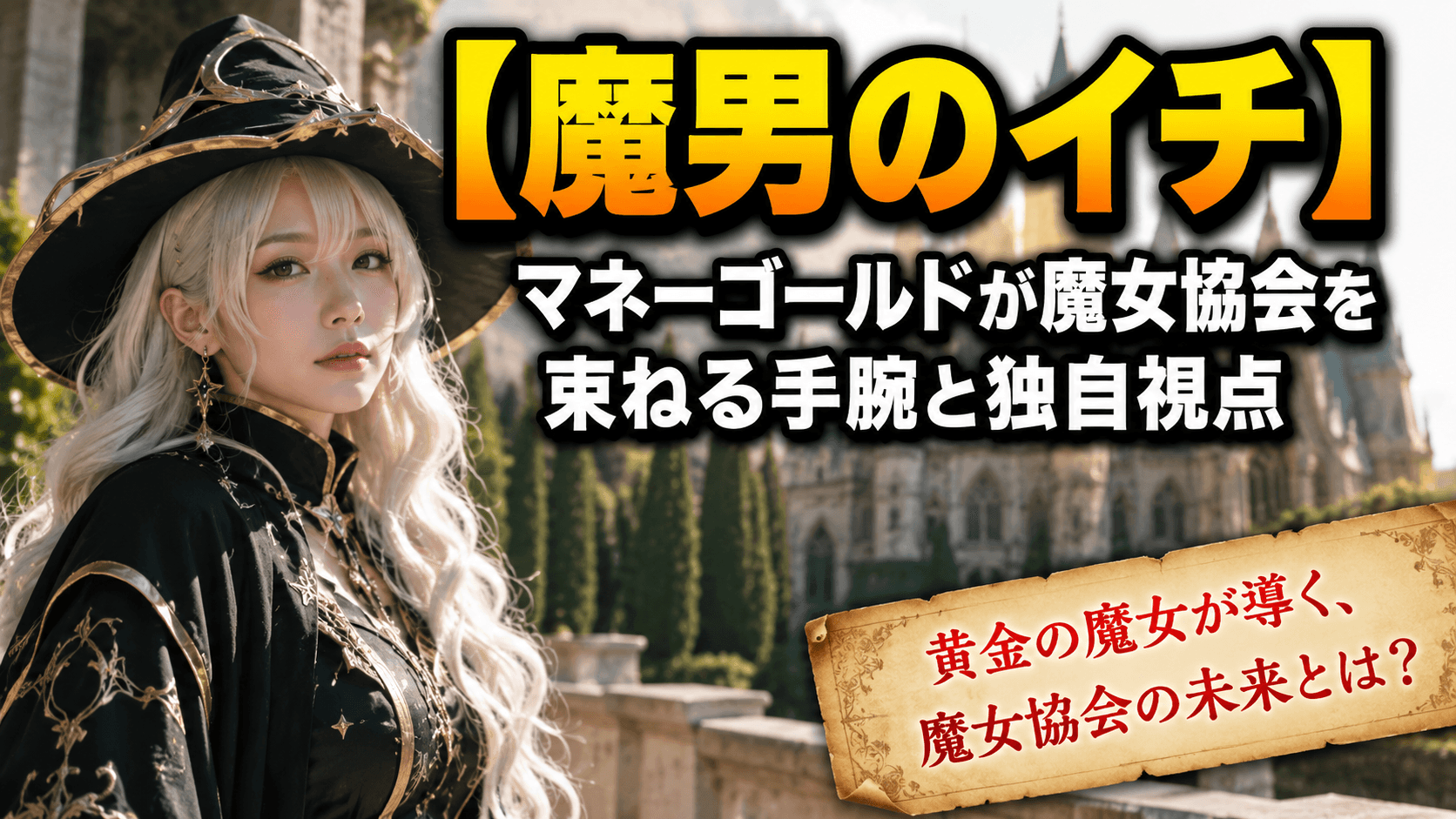 【魔男のイチ】マネーゴールドが魔女協会を束ねる手腕と独自視点
