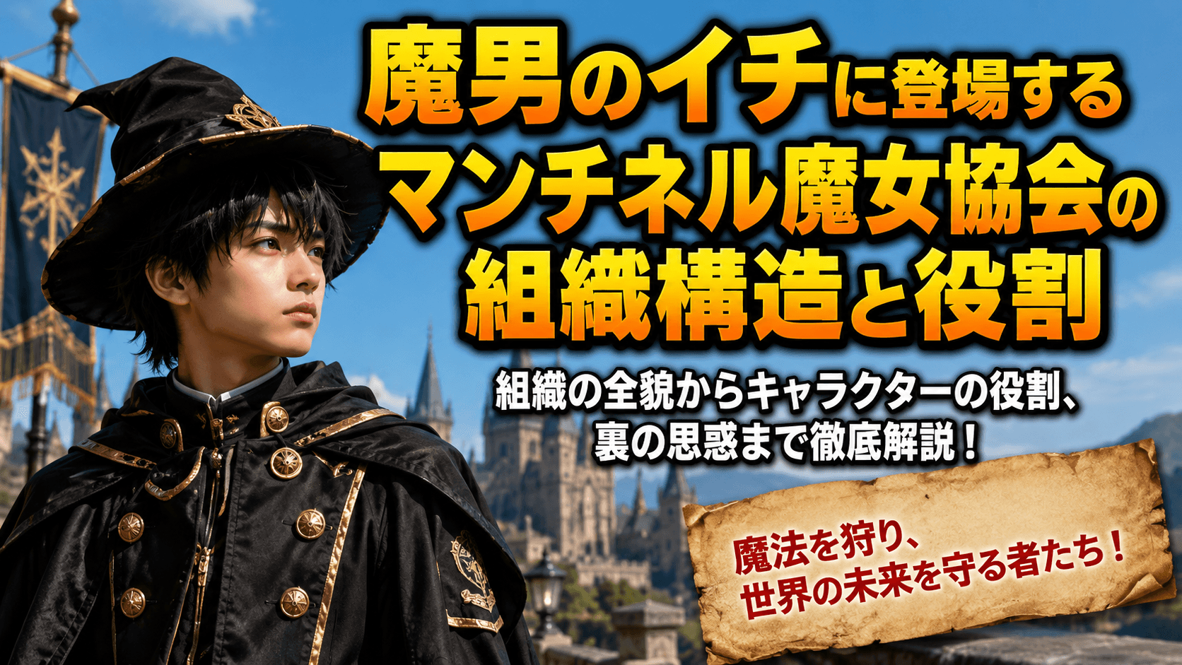 魔男のイチに登場するマンチネル魔女協会の組織構造と役割