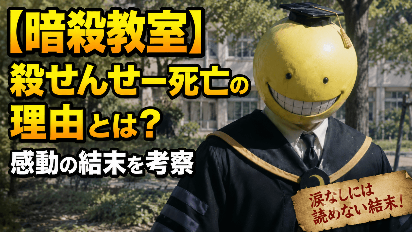【暗殺教室】殺せんせー死亡の理由とは？感動の結末を考察